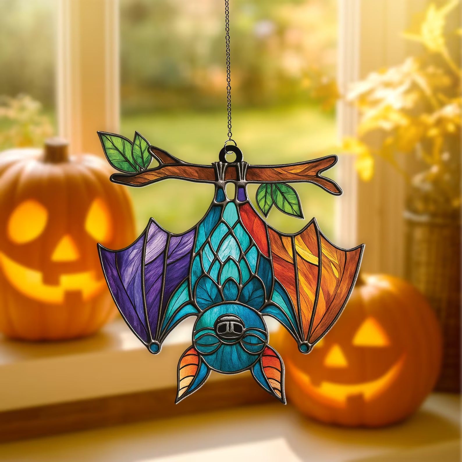 Bat Window Sun Colorful Upside Down Bat Acrylic Window Suncatcher – Soul Flower