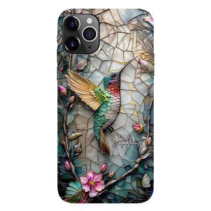 Personalized Artistic Hummingbird Full Print Phone Case