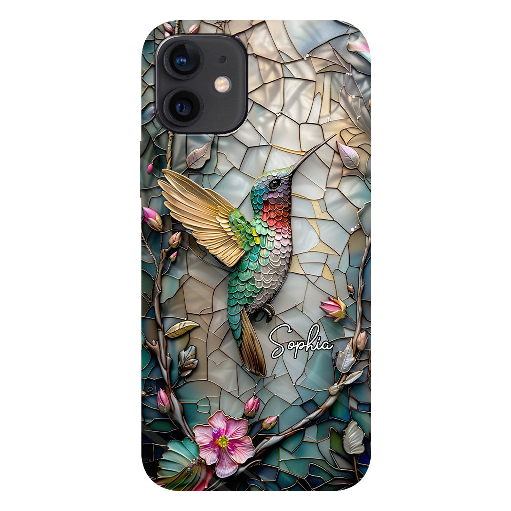 Personalized Artistic Hummingbird Full Print Phone Case