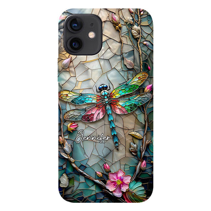 Beautiful Flower Dragonfly - Personalized Dragonfly Full Print Phone Case