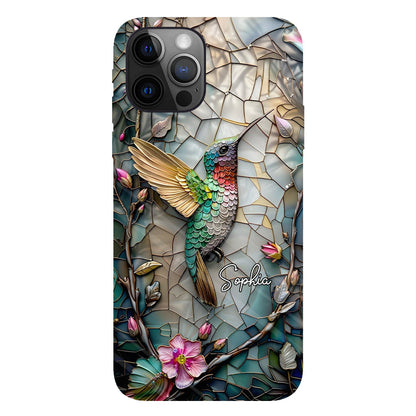 Personalized Artistic Hummingbird Full Print Phone Case