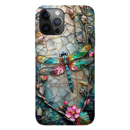 Beautiful Flower Dragonfly - Personalized Dragonfly Full Print Phone Case