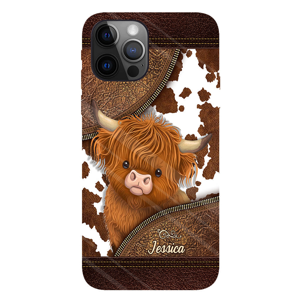 Love Highland Cow - Personalized Full Print Phone Case