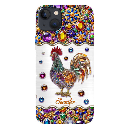 Sparkle Rooster - Personalized Chicken Full Print Phone Case