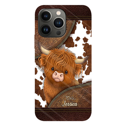 Love Highland Cow - Personalized Full Print Phone Case