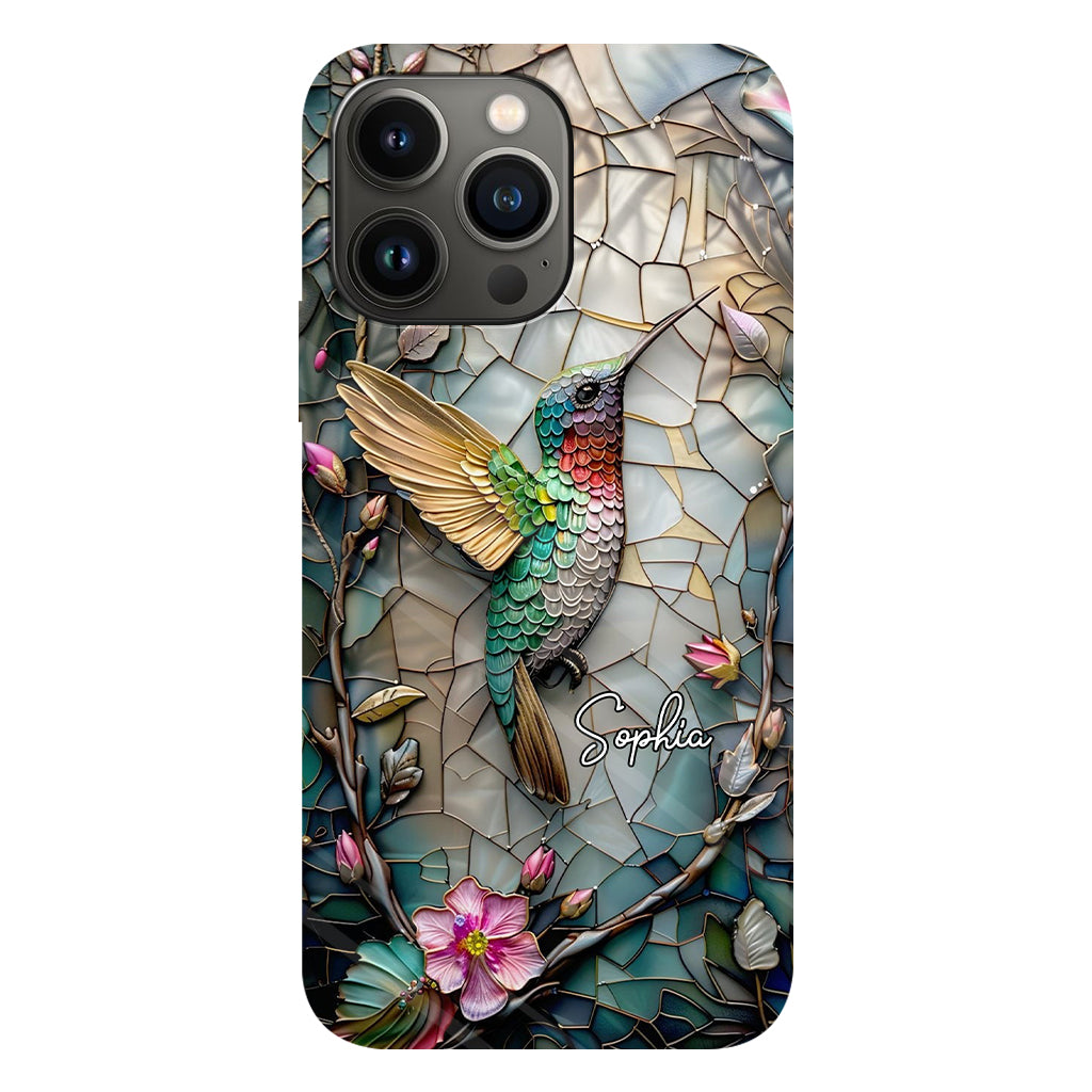 Personalized Artistic Hummingbird Full Print Phone Case