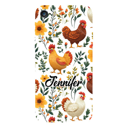 Cute Flowers Chickens - Personalized Chicken Full Print Phone Case