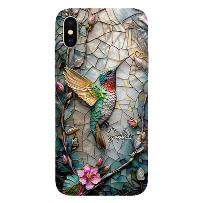 Personalized Artistic Hummingbird Full Print Phone Case