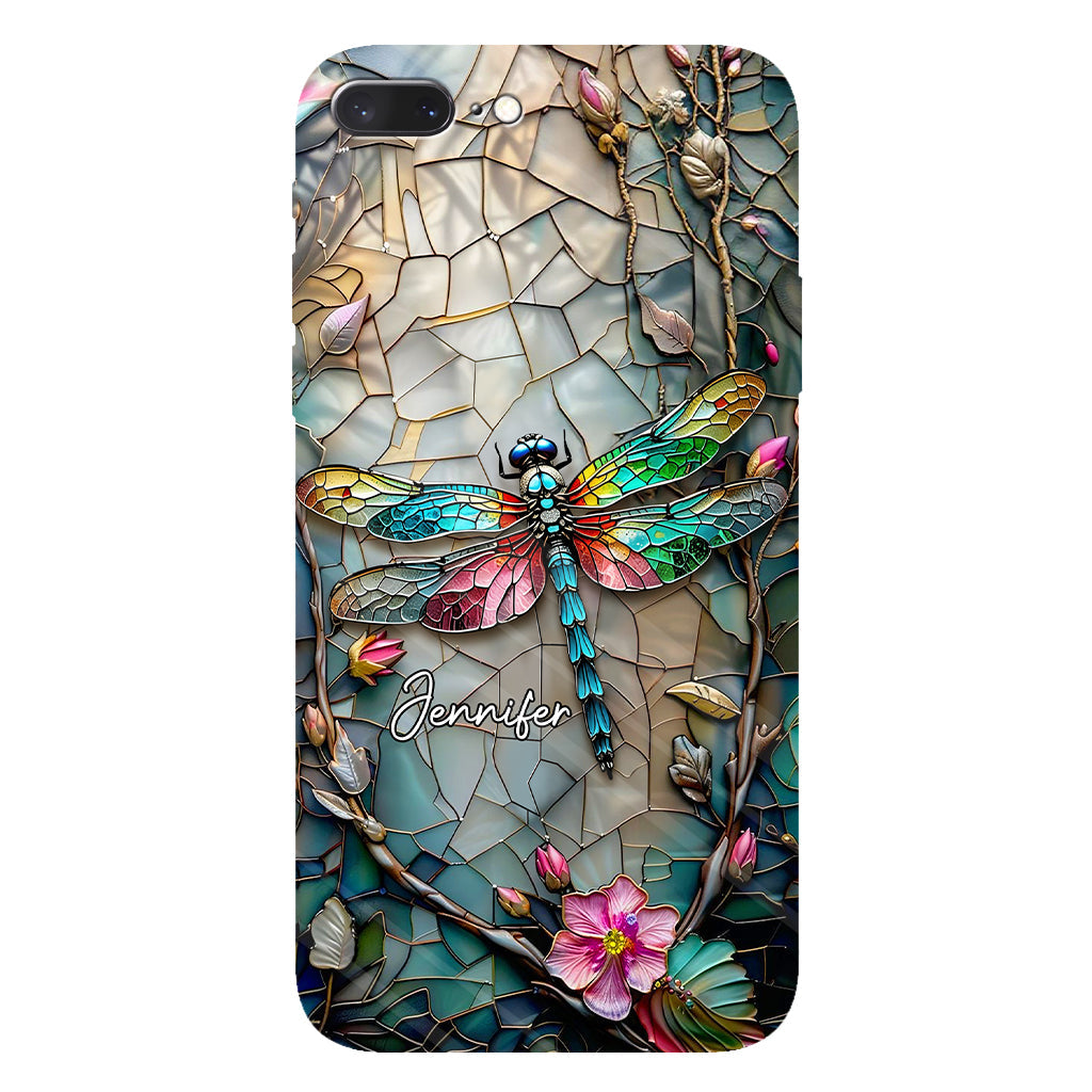 Beautiful Flower Dragonfly - Personalized Dragonfly Full Print Phone Case