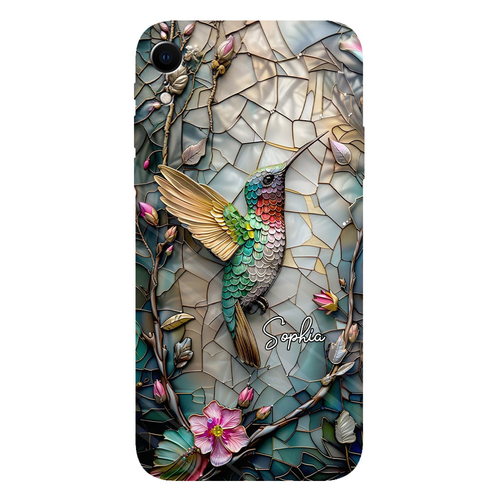 Personalized Artistic Hummingbird Full Print Phone Case