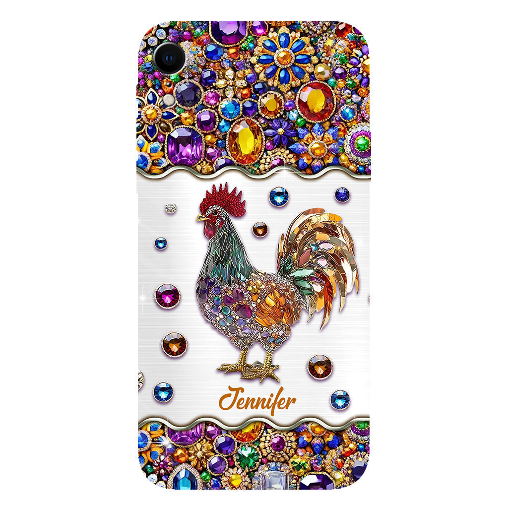 Sparkle Rooster - Personalized Chicken Full Print Phone Case