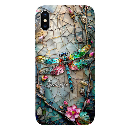 Beautiful Flower Dragonfly - Personalized Dragonfly Full Print Phone Case