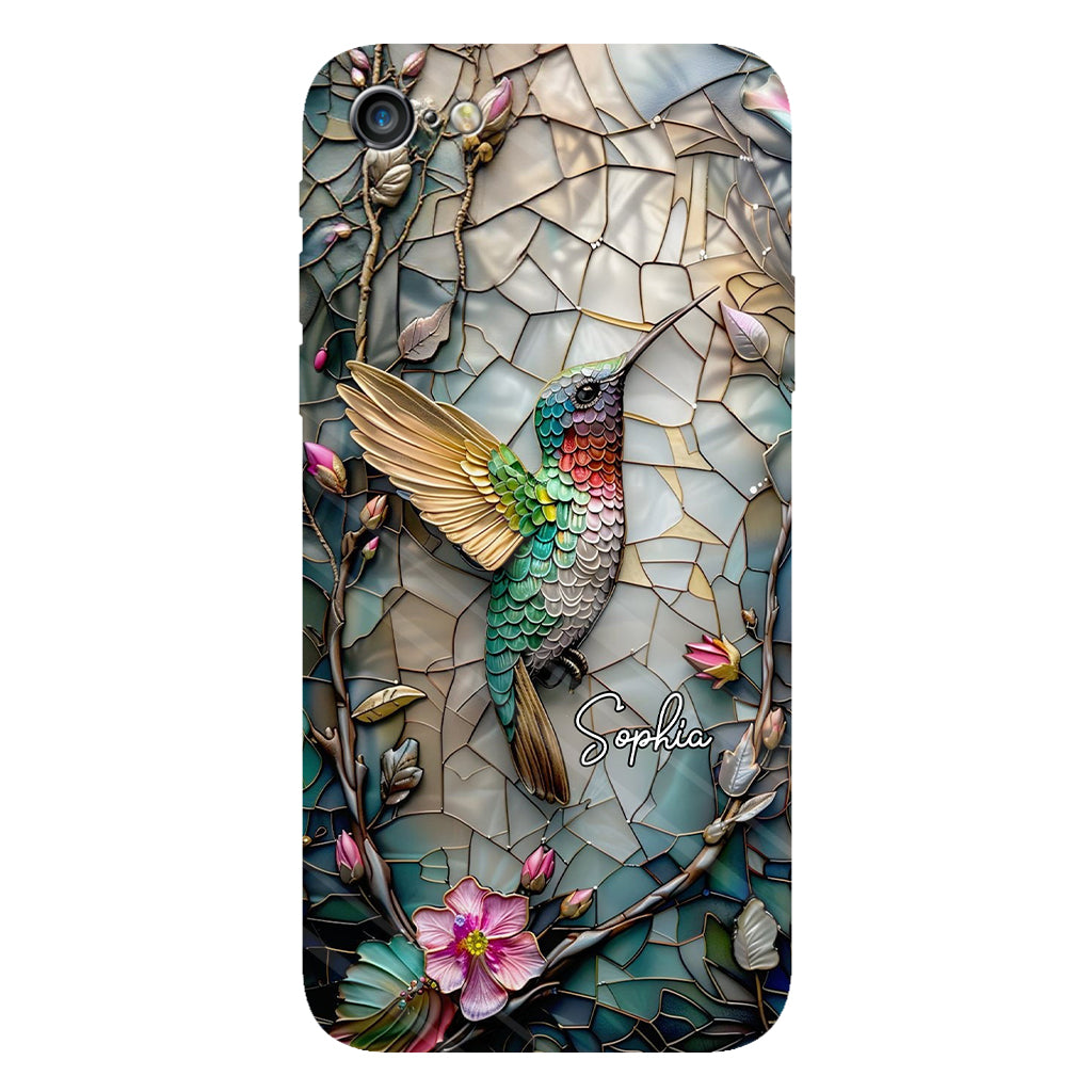 Personalized Artistic Hummingbird Full Print Phone Case