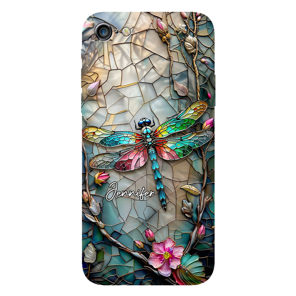 Beautiful Flower Dragonfly - Personalized Dragonfly Full Print Phone Case