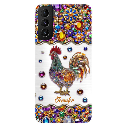 Sparkle Rooster - Personalized Chicken Full Print Phone Case