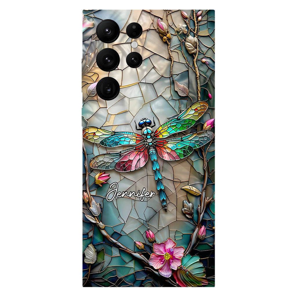 Beautiful Flower Dragonfly - Personalized Dragonfly Full Print Phone Case