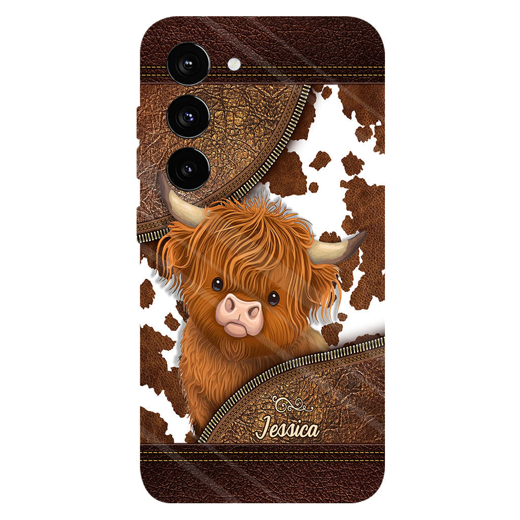 Love Highland Cow - Personalized Full Print Phone Case