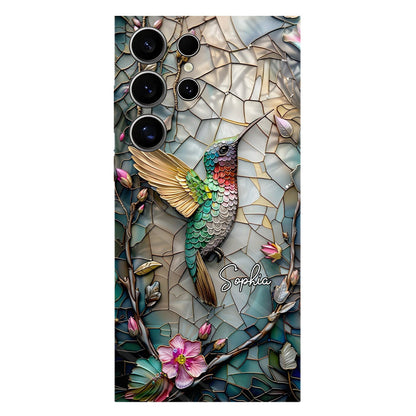 Personalized Artistic Hummingbird Full Print Phone Case