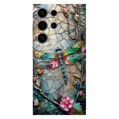 Beautiful Flower Dragonfly - Personalized Dragonfly Full Print Phone Case