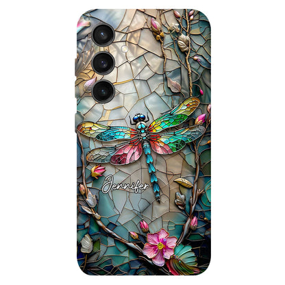 Beautiful Flower Dragonfly - Personalized Dragonfly Full Print Phone Case