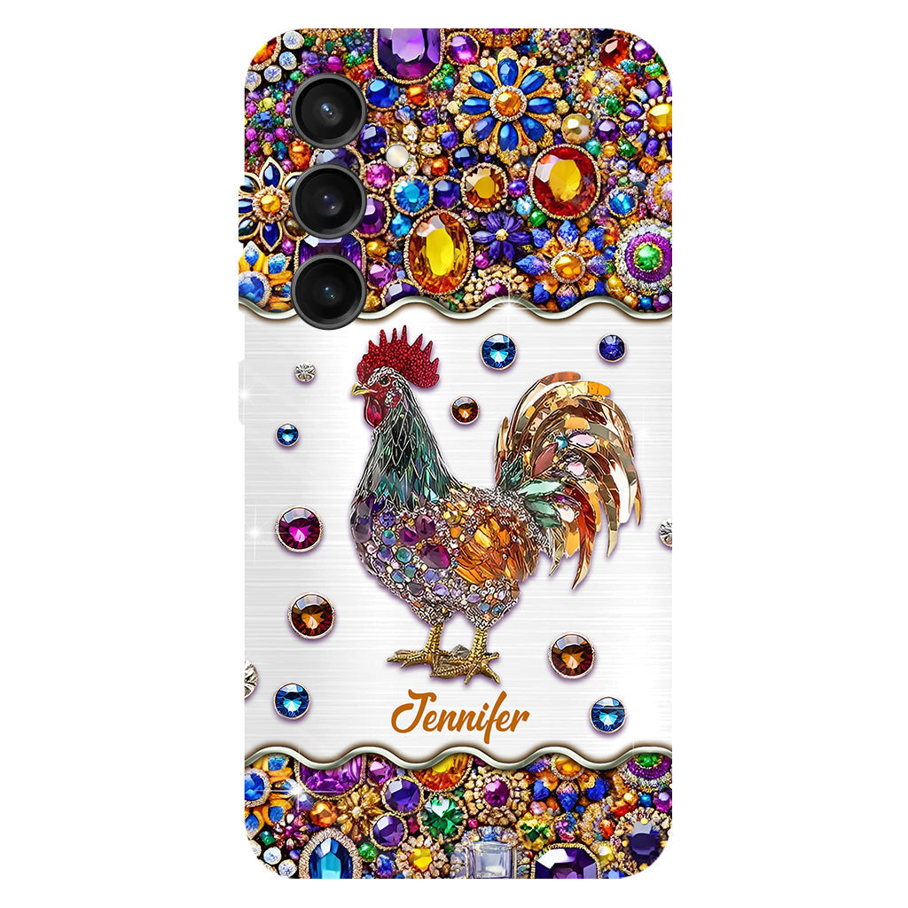 Sparkle Rooster - Personalized Chicken Full Print Phone Case