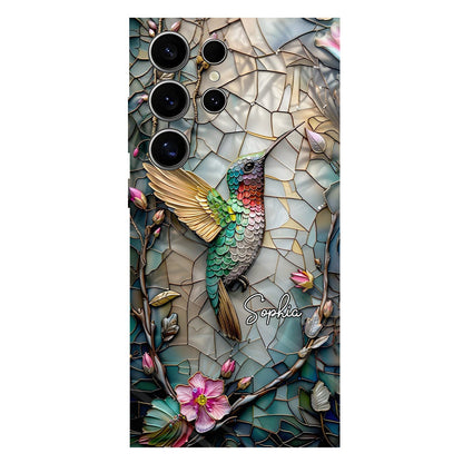 Personalized Artistic Hummingbird Full Print Phone Case