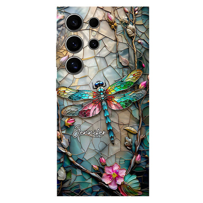 Beautiful Flower Dragonfly - Personalized Dragonfly Full Print Phone Case