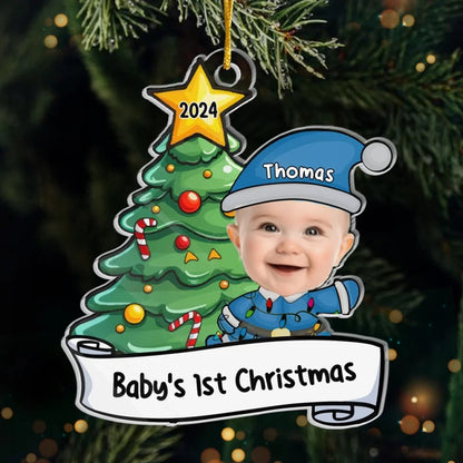 Custom Photo Let's Rock Around The Christmas Tree And Make Merry Memories - Family Personalized Custom Ornament