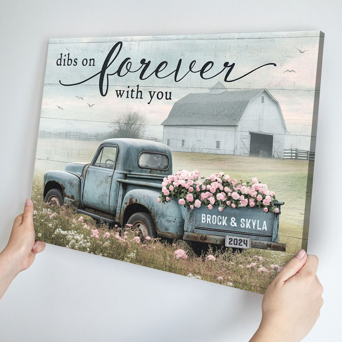 Sentimental Couple Gifts Farmhouse Wedding Gifts Personalized Canvas