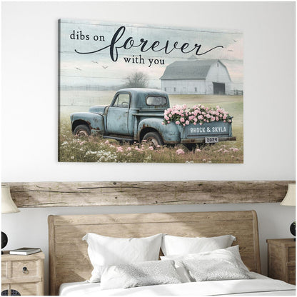 Sentimental Couple Gifts Farmhouse Wedding Gifts Personalized Canvas