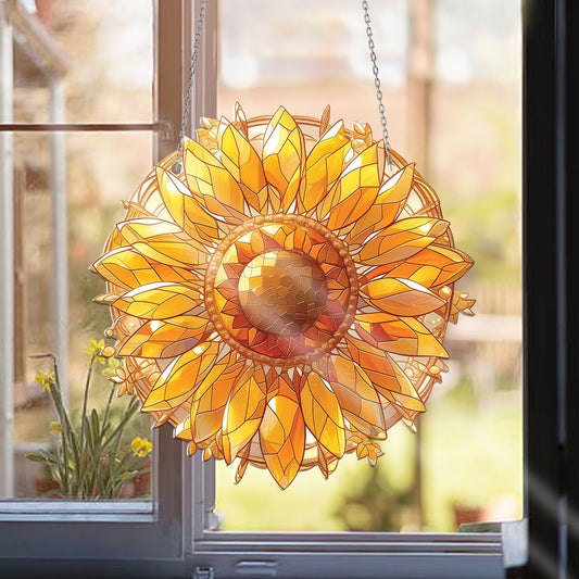 Sunflower Acrylic Window Hanging Decor, Sunflower Window Hangings, Wall Art Decoration, Sunflower Lover Gift, Gift For Mom, Gift For Women