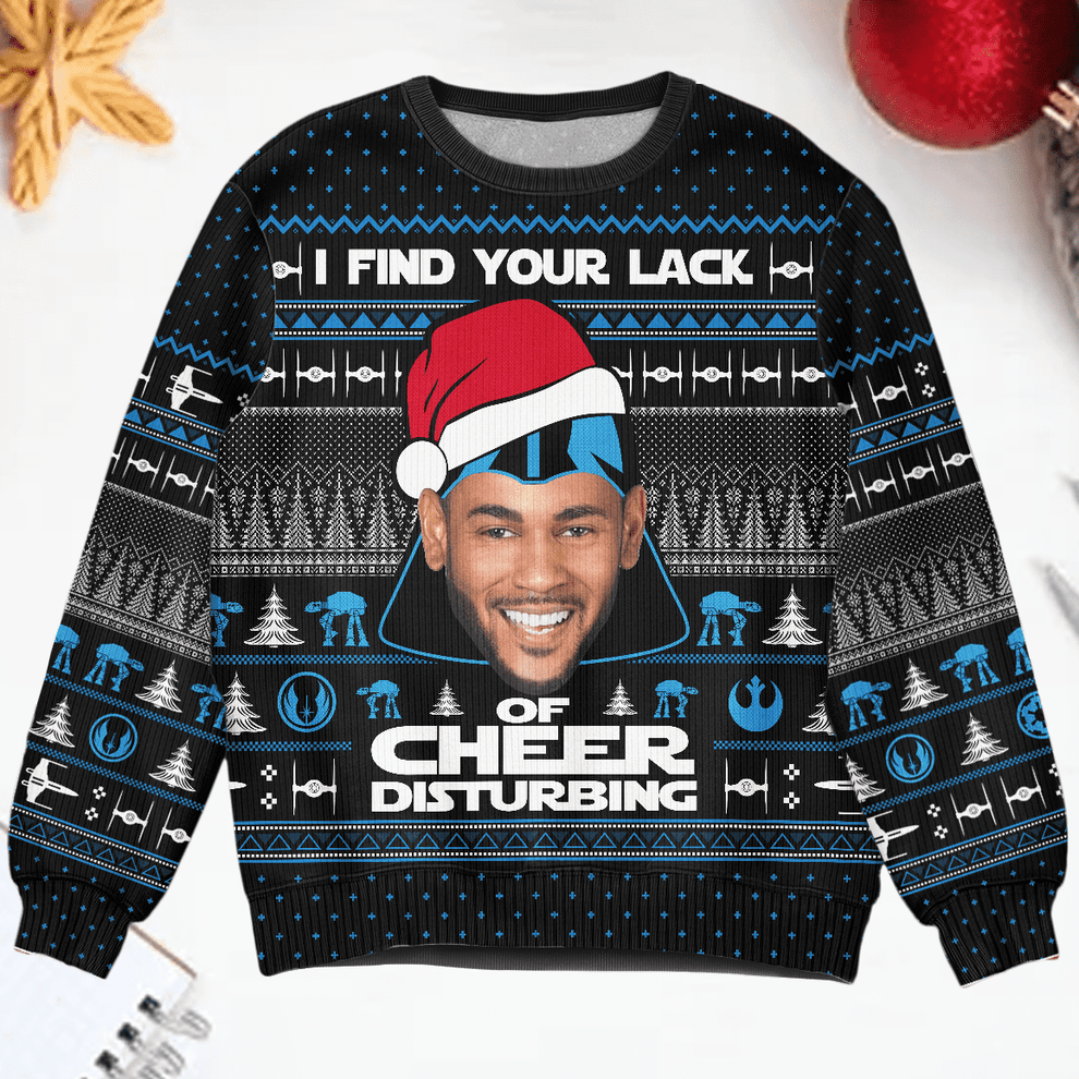 Custom Face Christmas Family Funny Star Wars Inspired – Personalized Photo Ugly Sweater