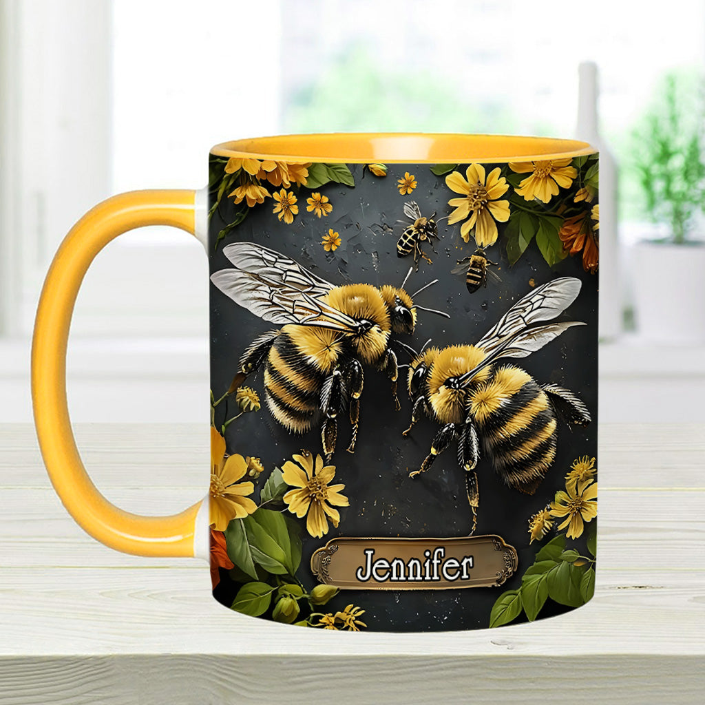 Personalized Bee Garden Accent Mug