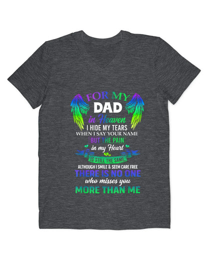 For My Dad In Heaven - Memorial T-Shirt & Hoodie