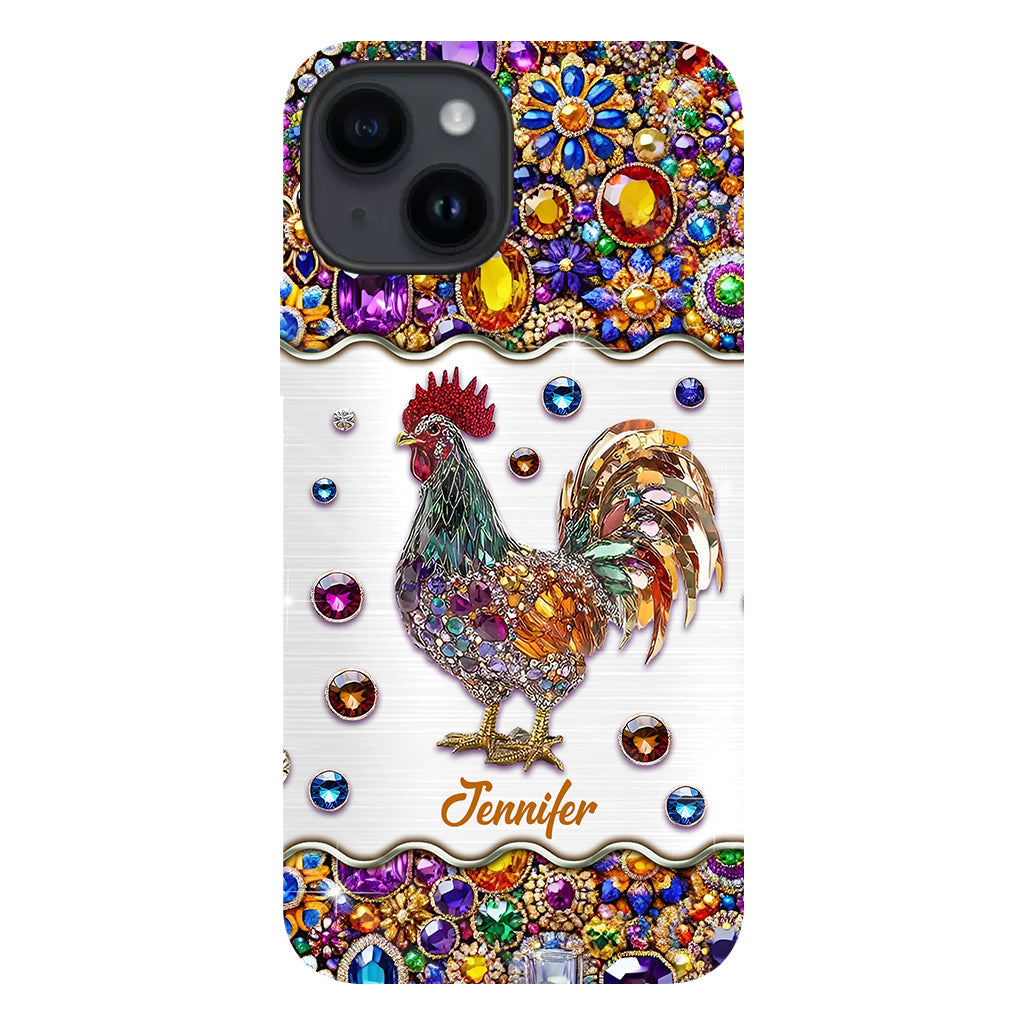 Sparkle Rooster - Personalized Chicken Full Print Phone Case