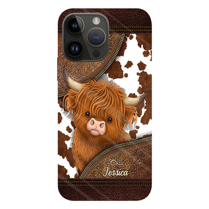 Love Highland Cow - Personalized Full Print Phone Case