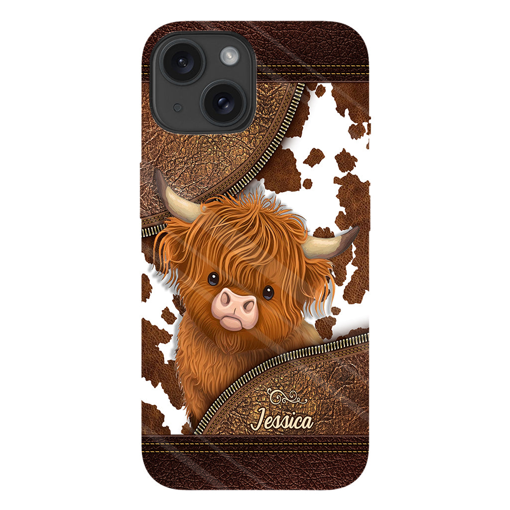 Love Highland Cow - Personalized Full Print Phone Case