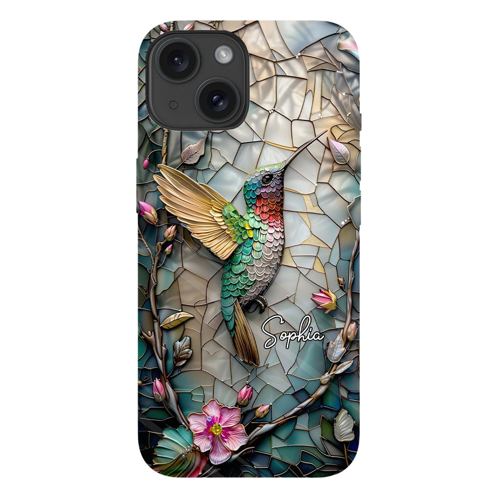 Personalized Artistic Hummingbird Full Print Phone Case