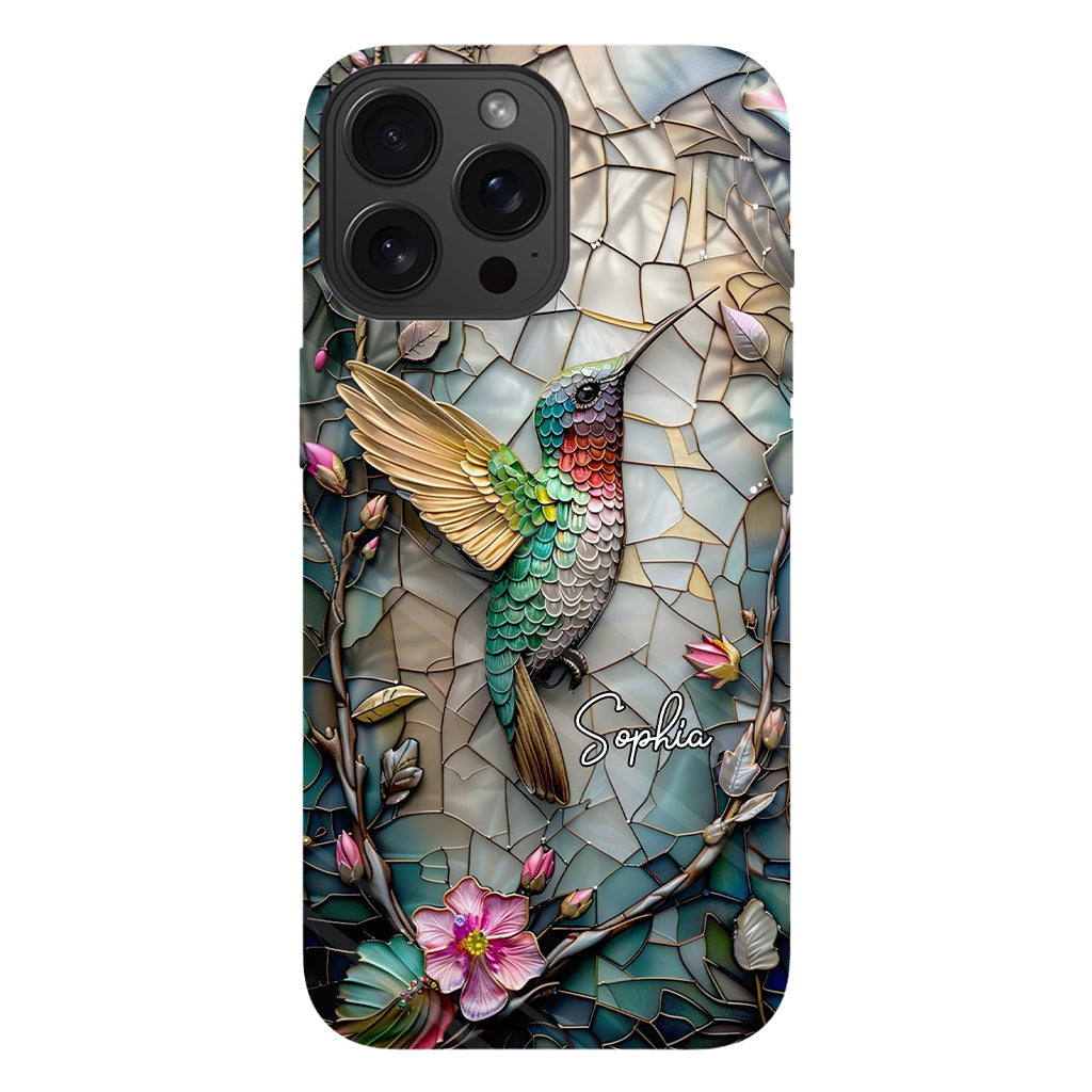 Personalized Artistic Hummingbird Full Print Phone Case