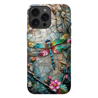 Beautiful Flower Dragonfly - Personalized Dragonfly Full Print Phone Case