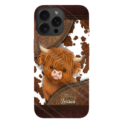 Love Highland Cow - Personalized Full Print Phone Case