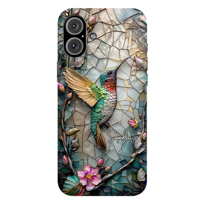 Personalized Artistic Hummingbird Full Print Phone Case