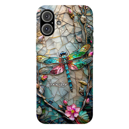 Beautiful Flower Dragonfly - Personalized Dragonfly Full Print Phone Case