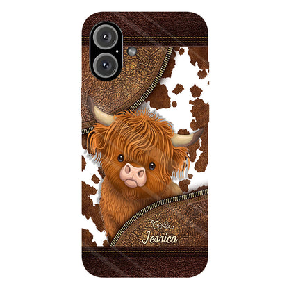 Love Highland Cow - Personalized Full Print Phone Case