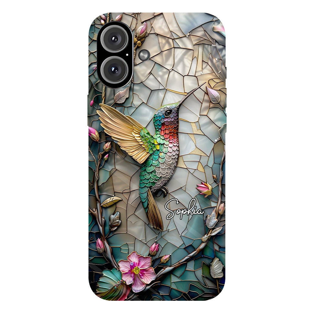 Personalized Artistic Hummingbird Full Print Phone Case