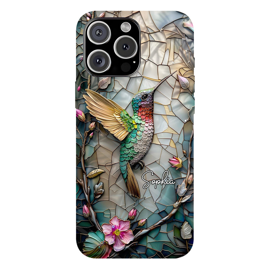 Personalized Artistic Hummingbird Full Print Phone Case