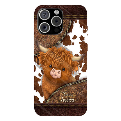 Love Highland Cow - Personalized Full Print Phone Case