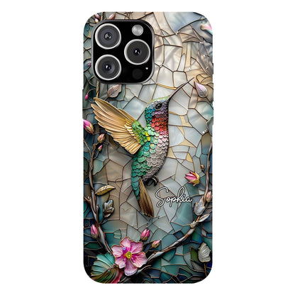 Personalized Artistic Hummingbird Full Print Phone Case